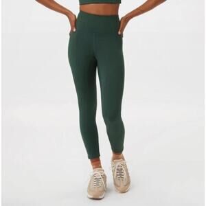 Girlfriend Collective Moss Green High Rise Capri Leggings